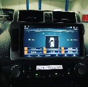 Установка штатного головного устройства RED POWER 10 IPS DSP на Toyota LC Prado 150 2014-2017. Выполнено подключение к штатному микрофону, поддерживается полная совместимость со штатной системой парковки и оригинальной камерой заднего вида.