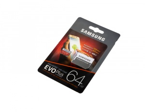 Карта памяти Samsung EVO Plus, microSD, 10 class, 64 Gb